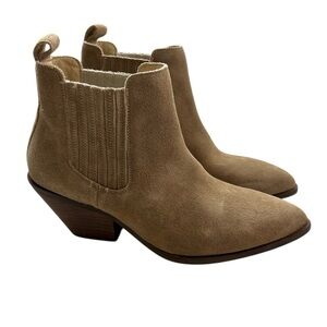 Portland Leather Patina Dakota Western Suede Tan Suede Ankle Boots Size 9